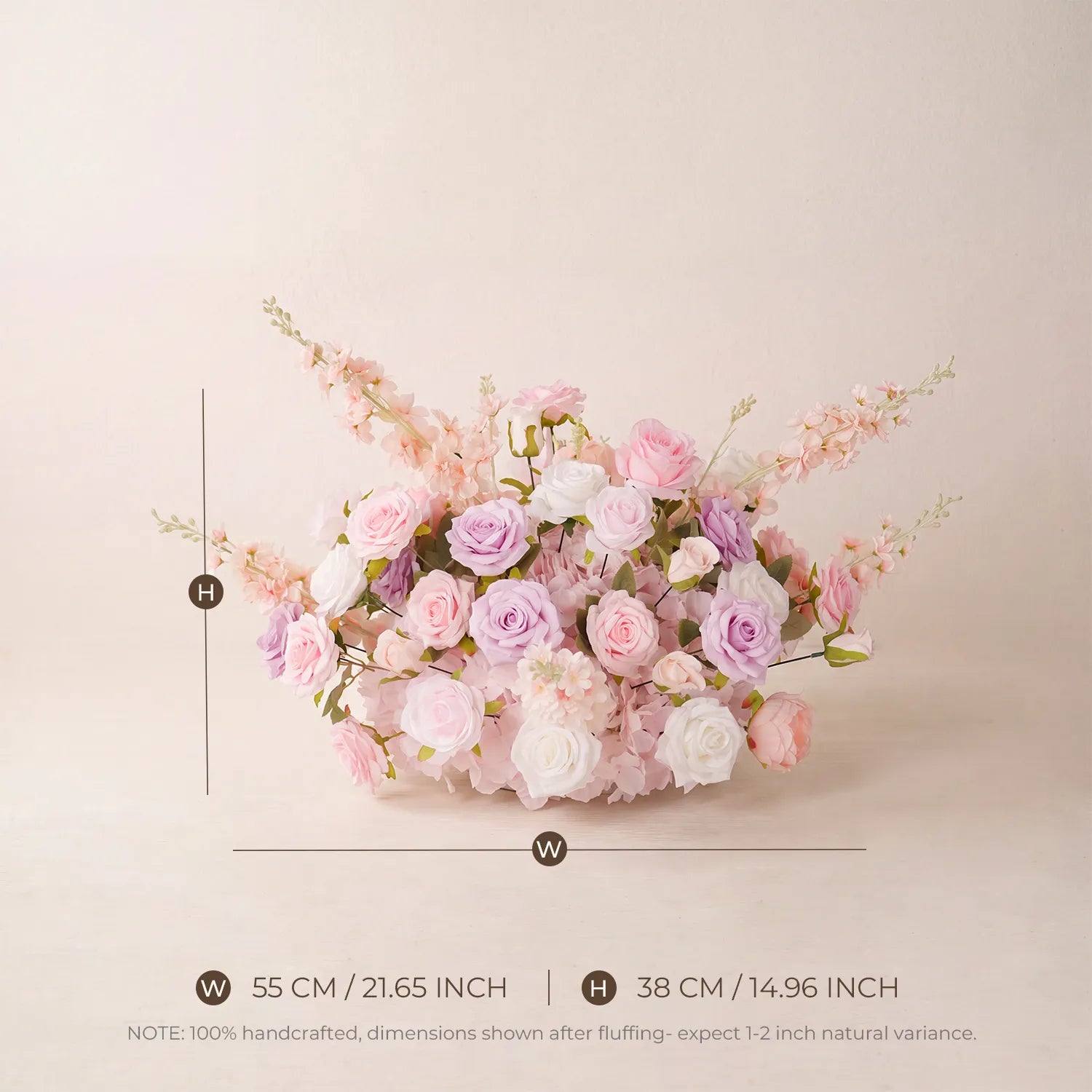 Romantic Pink Beach Wedding Decor | Ground Flowers & Table Flowers