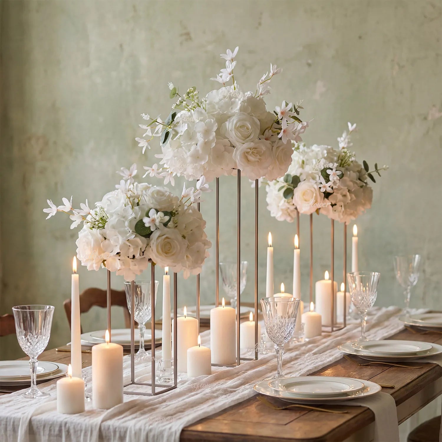 Uflower Rose Table Centerpieces Floral Ball Wedding Decor Flower Arrangement MB80098