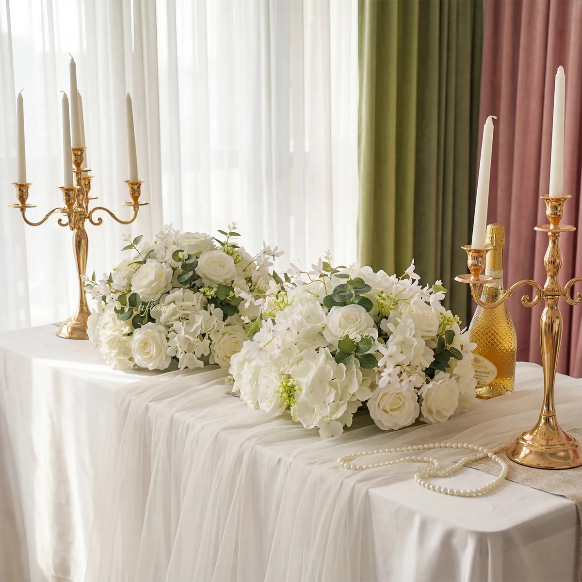 Uflower Rose Table Centerpieces Floral Ball Wedding Decor Flower Arrangement MB80097