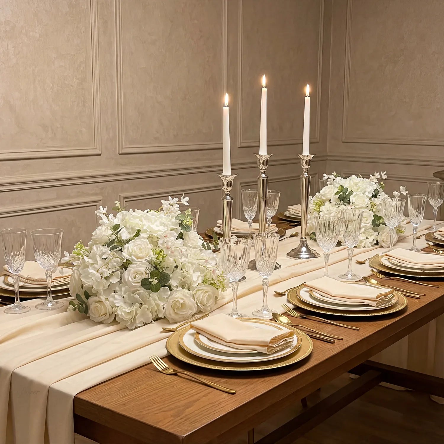 Uflower Rose Table Centerpieces Floral Ball Wedding Decor Flower Arrangement MB80098