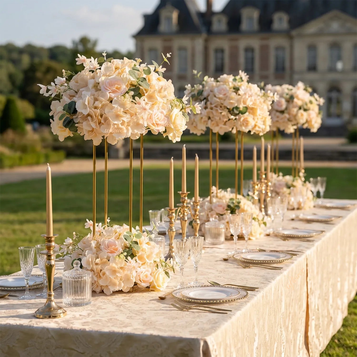 Uflower Rose Table Centerpieces Floral Ball Wedding Decor Flower Arrangement MB80098