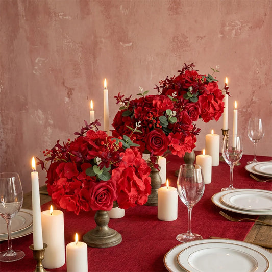 Uflower Centres de Table Roses Boule Florale Décoration de Mariage Composition Florale MB80099