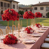 Uflower Rose Table Centerpieces Floral Ball Wedding Decor Flower Arrangement MB80098