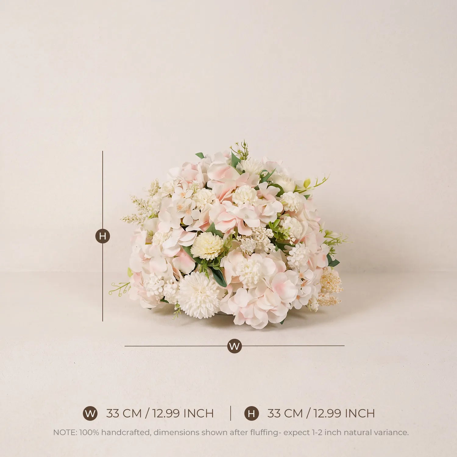 Soft Champagne & Pink Sweetheart Table Decor | One-Stop Floral Styling with Centerpiece & Ground Flowers