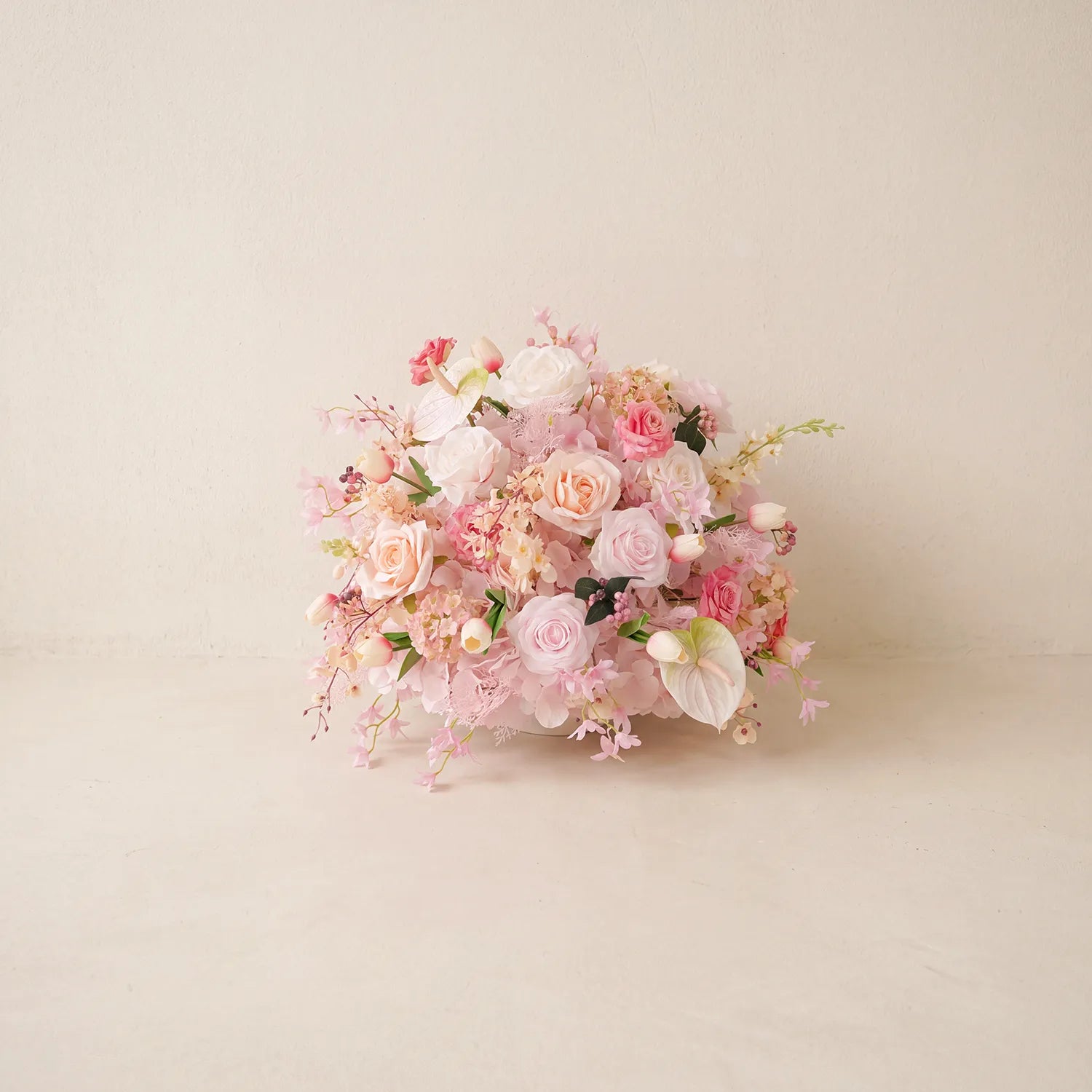 Uflower Pink Wedding Decorations | One-Stop Styling with Floral Wall, Table Flowers, Chair Flowers & Wreaths