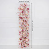 Uflower Artificial Pink White Flower Row Wedding KT Backdrop Decor SET80152 - Uflower