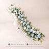 Uflower  Backdrop Blue Flower Row Wedding Decor MC80042