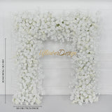 Uflower Artificial White Rose Flower Arrangement Wedding Backdrop Decor Props SET80052-01 - Uflower
