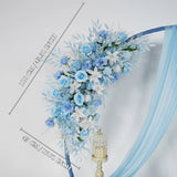Artificial Blue Wedding KT Backdrop Flower Row Decor SET80074 - Uflower