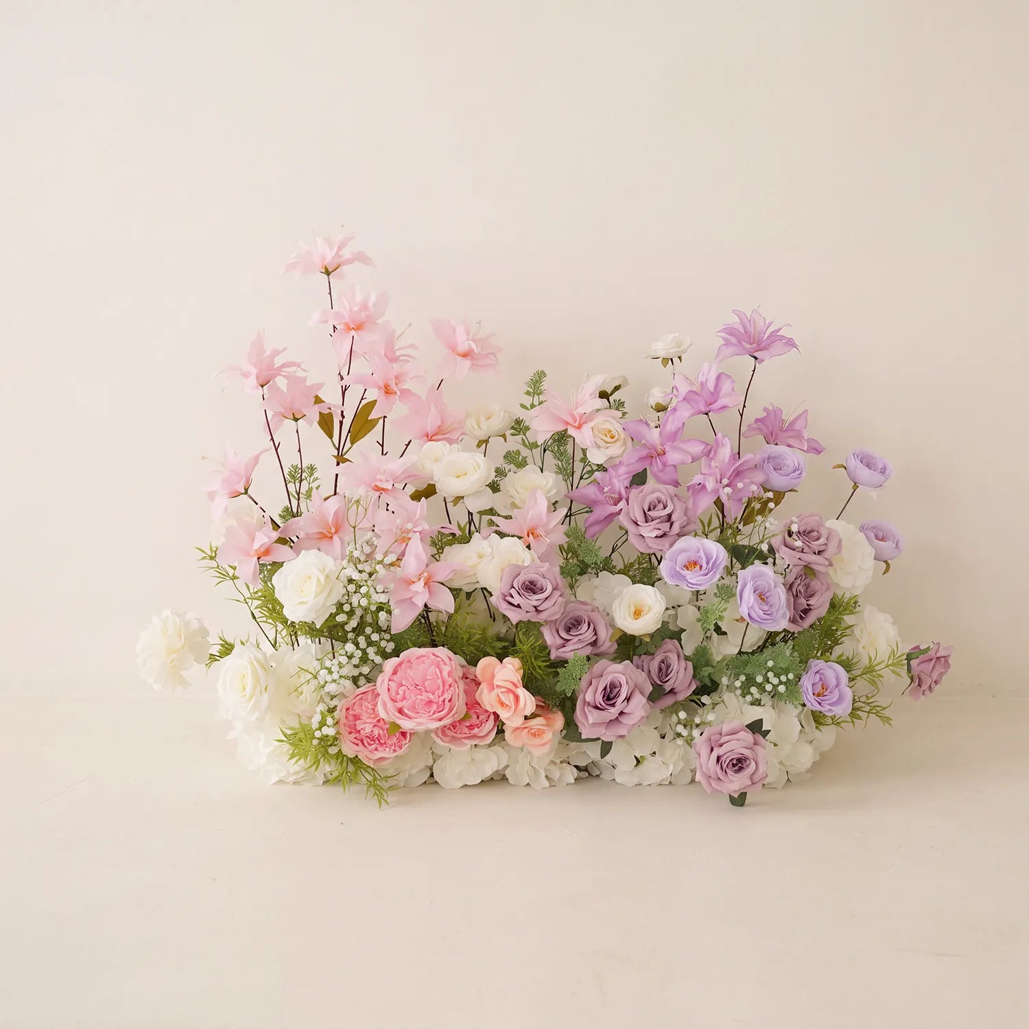 Colorful Church Wedding Decor | One-Stop Arch & Aisle Flower Styling