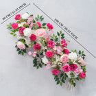 Uflower Décoration florale rose pour toile de fond de mariage, rangée de fleurs pour fête MC80083-01