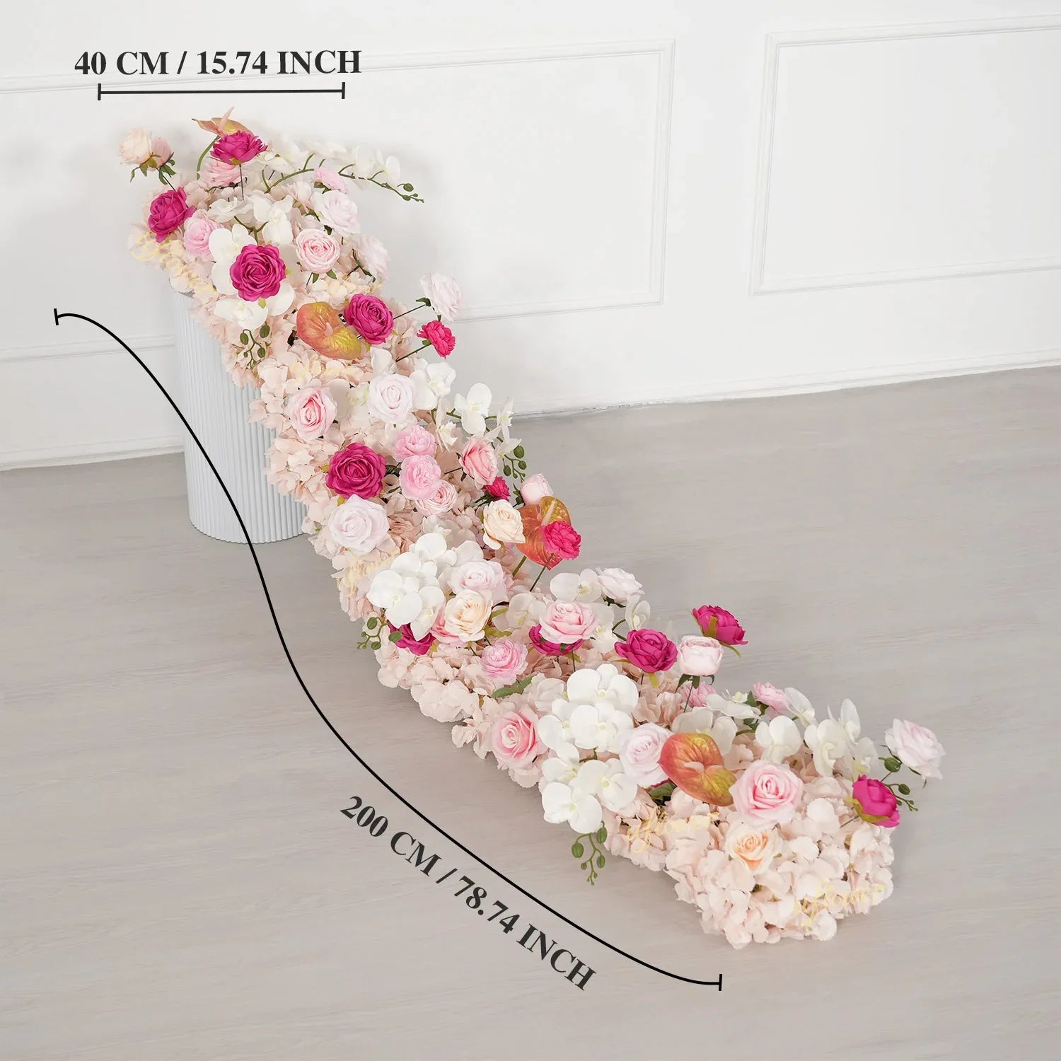 Uflower Pink Rose Floral Door Arch Wedding Party Backdrop Decoration SET80206 - Uflower