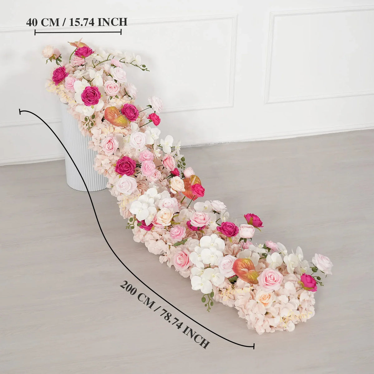 Uflower Pink Rose Floral Door Arch Wedding Party Backdrop Decoration SET80206 - Uflower