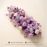 Uflower Purple Table Runner Arrangement Wedding Backdrop Wall Decor MC80100