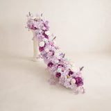 Uflower Taro Purple Wedding Decorations | One-Stop Wedding Styling with Arch, Bridal Bouquet, Chair Flowers & Floral Rows