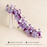 Uflower Purple Table Runner Arrangement Wedding Backdrop Wall Decor MC80100