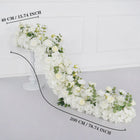 Uflower White Floral Arrangement Wedding Arch Backdrop Party Flower Row Decor MC80115-01