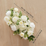 Uflower White Floral Arrangement Wedding Arch Backdrop Party Flower Row Decor MC80115-01