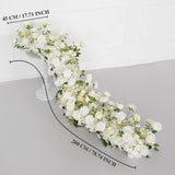 Uflower White Floral Arrangement Wedding Arch Backdrop Party Flower Row Decor MC80115-01
