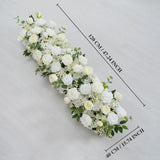 Uflower White Floral Arrangement Wedding Arch Backdrop Party Flower Row Decor MC80115-01