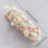 Uflower Champagne Pink Rose Table Runner Sofa Floral Wedding Backdrop Decor SET80132 - Uflower