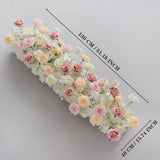 Uflower Champagne Pink Rose Table Runner Sofa Floral Wedding Backdrop Decor SET80132 - Uflower