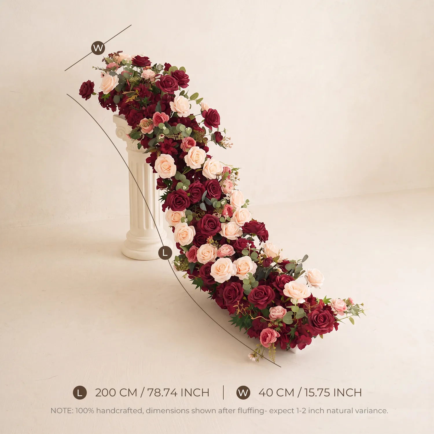 Uflower Red Wedding Decor Set | Horn Arch,Table Centerpiece &Table Runner |Multiple Sizes, One-Stop Styling