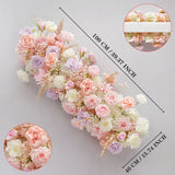 Uflower Pink Purple Rose Floral Door Arch Wedding Party Backdrop Decoration MC80127 - Uflower