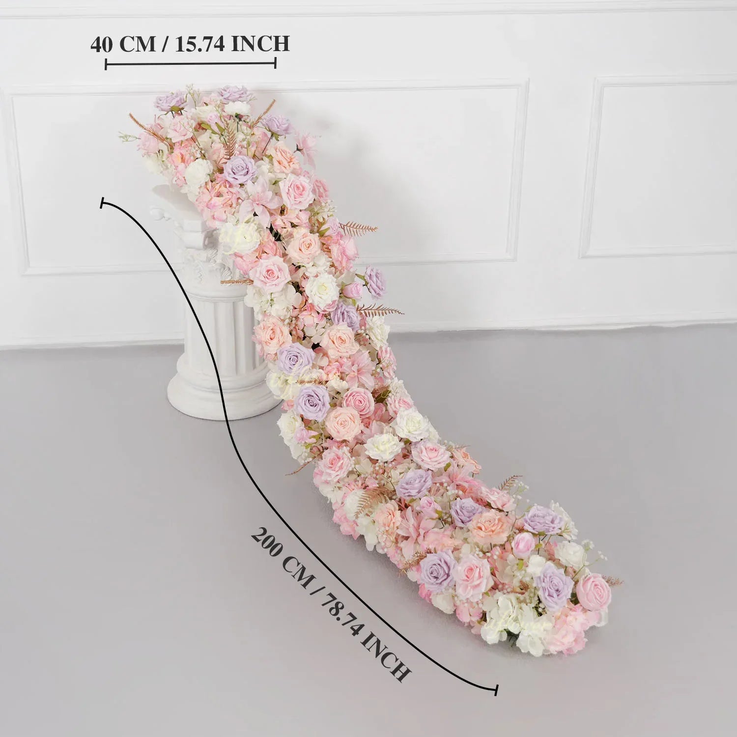 Uflower Pink Purple Rose Floral Door Arch Wedding Party Backdrop Decoration MC80127 - Uflower