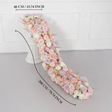 Uflower Pink Purple Rose Floral Door Arch Wedding Party Backdrop Decoration MC80127 - Uflower