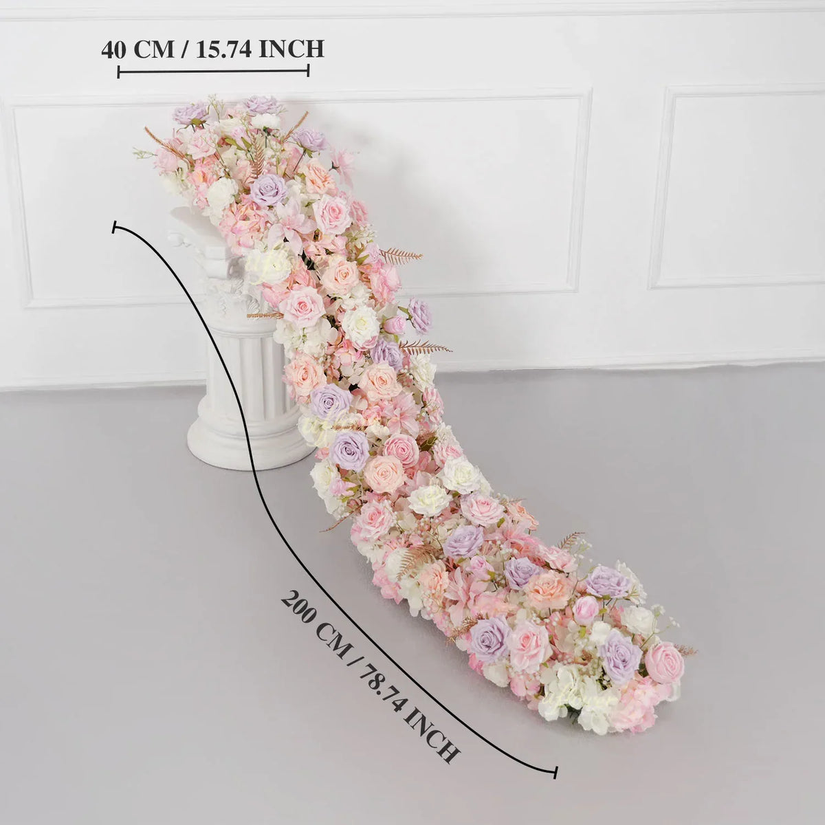 Uflower Pink Purple Rose Floral Door Arch Wedding Party Backdrop Decoration MC80127 - Uflower