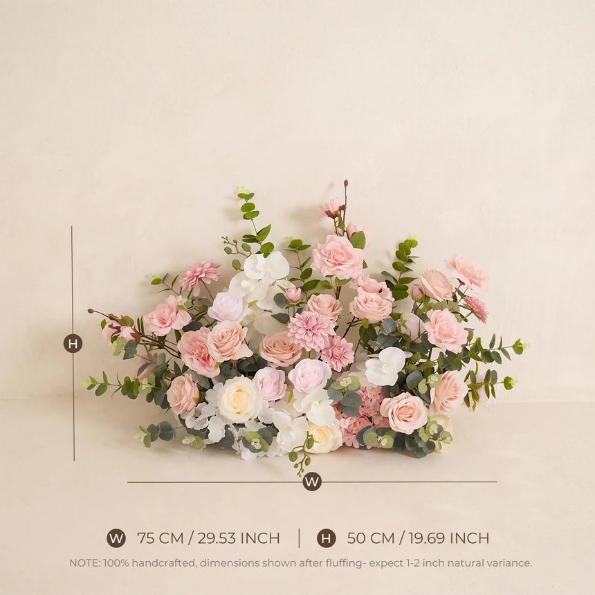 White & Pink One-Stop Styling Wedding Flower Decor | Table Flower Balls, Ground Flowers & Flower Rows