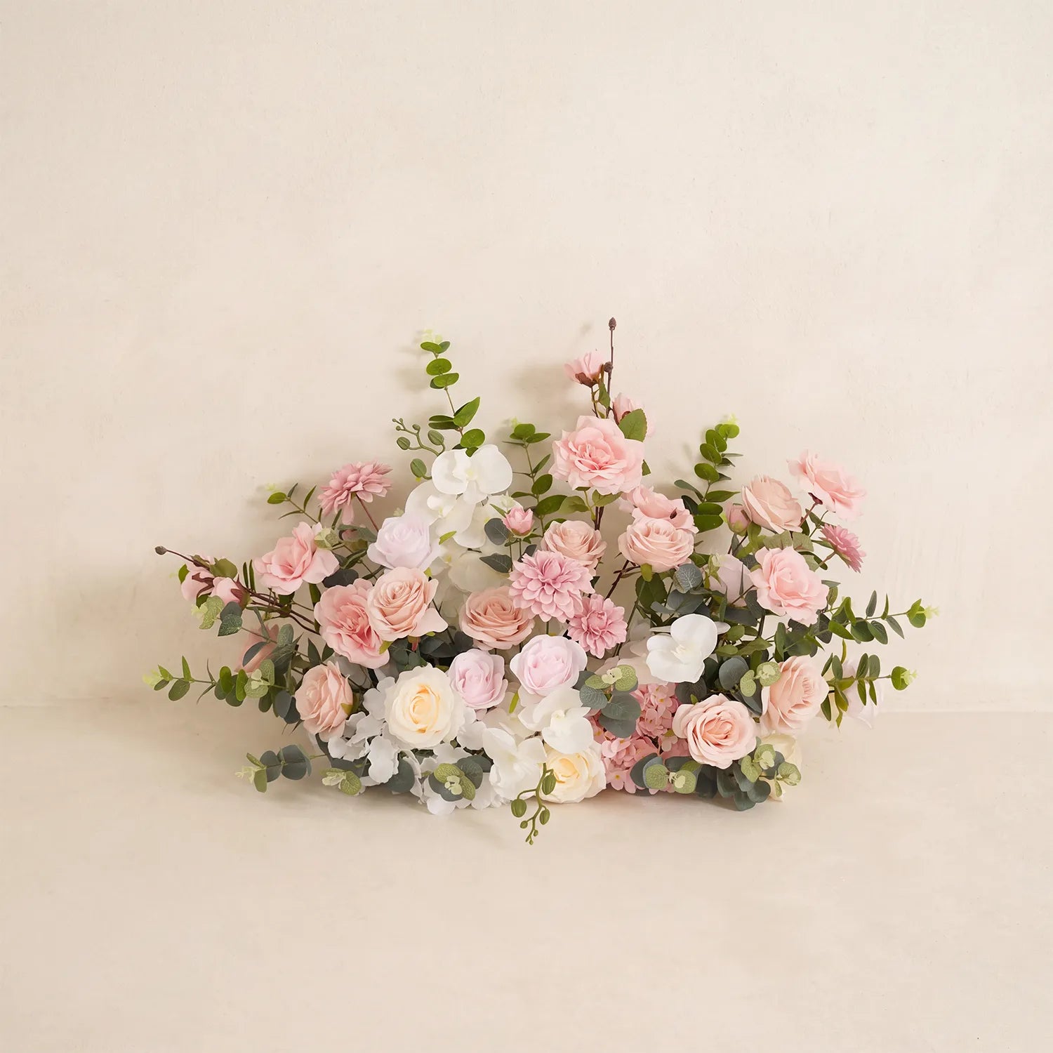 White & Pink One-Stop Wedding Flower Decor | Table Flower Balls, Ground Flowers & Flower Rows
