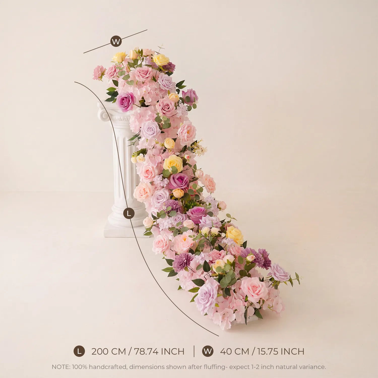 Uflower Artificial Wedding Arch Flowers Set – Round Wedding Arch Decor SET80277-01