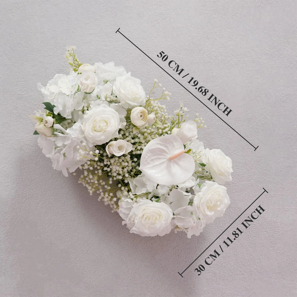 Uflower White Baby's Breath Flower Row Wedding KT Backdrop Decor SET80170