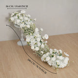 Uflower White Baby's Breath Flower Row Wedding KT Backdrop Decor SET80170