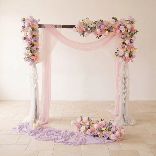 Uflower 100CM Mixcolor Flower Backdrops Wall Flower Row Decor MC80242-01