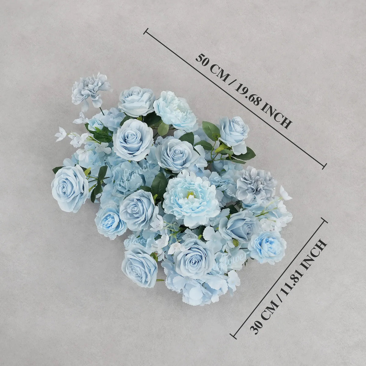 Uflower Blue Flower Wedding Backdrop Arch Floral Arrangement SET80214