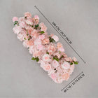 Chemin de table rose Uflower, décor floral de canapé, toile de fond de mariage SET80213