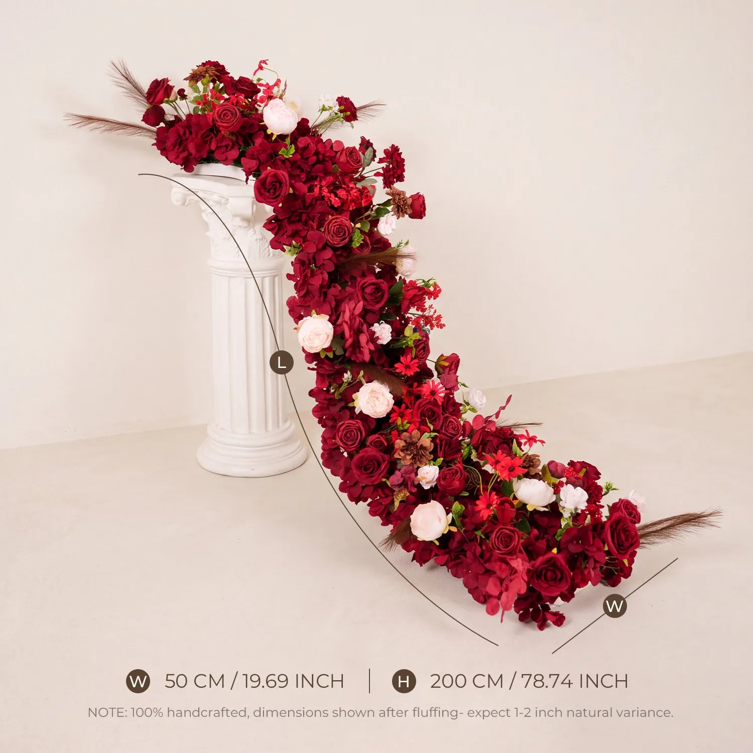 Uflower Red Wedding  Decoration | One-Stop Styling with Table Runner & Centerpiece