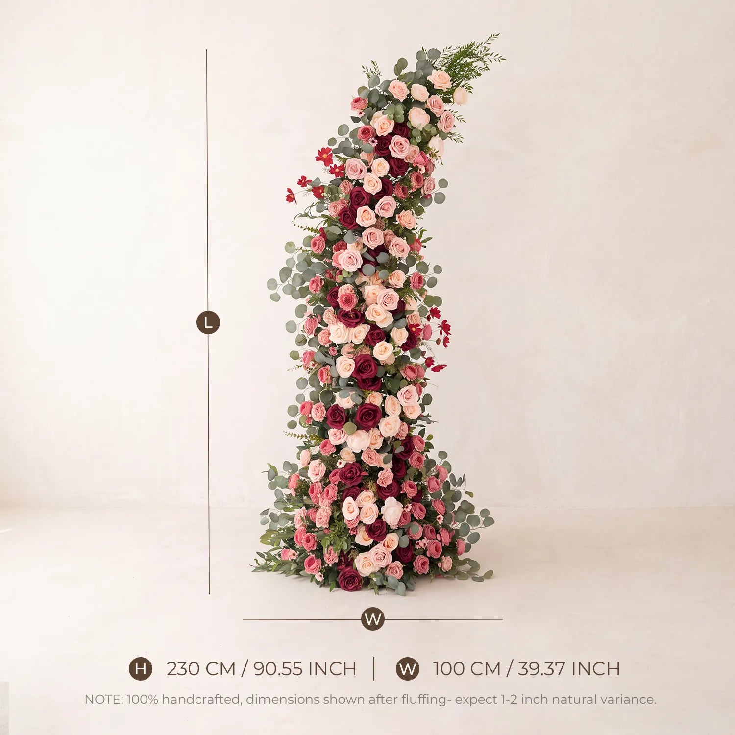 Uflower Red Wedding Decor Set | Horn Arch,Table Centerpiece &Table Runner |Multiple Sizes, One-Stop Styling