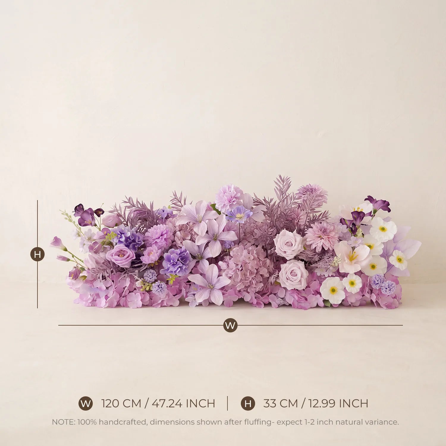 Uflower Taro Purple Wedding Decorations | One-Stop Wedding Styling with Arch, Bridal Bouquet, Chair Flowers & Floral Rows