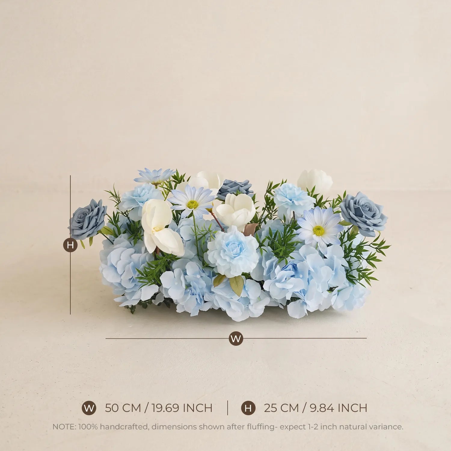 Uflower Romantic Blue Wedding Decor One-Stop Styling | Bridal Bouquet, Boutonnieres, Table Flowers