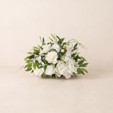 White & Green Curated Garden Wedding Decor | Arch, Ground Flowers & Table Flowers