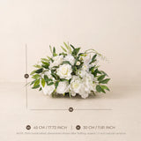 White & Green Curated Garden Wedding Decor | Arch, Ground Flowers & Table Flowers