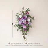 Uflower Taro Purple Wedding Decorations | One-Stop Wedding Styling with Arch, Bridal Bouquet, Chair Flowers & Floral Rows