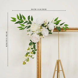 Uflower White Rose With Green Wedding Round Arch Decor SET80058 - Uflower