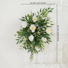 Uflower Artificial White Green Wedding KT Backdrop Flower Row Decor SET80066 - Uflower