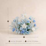 Blue Wedding Decor Set | Horn Arch, Aisle Flowers & Table Centerpieces