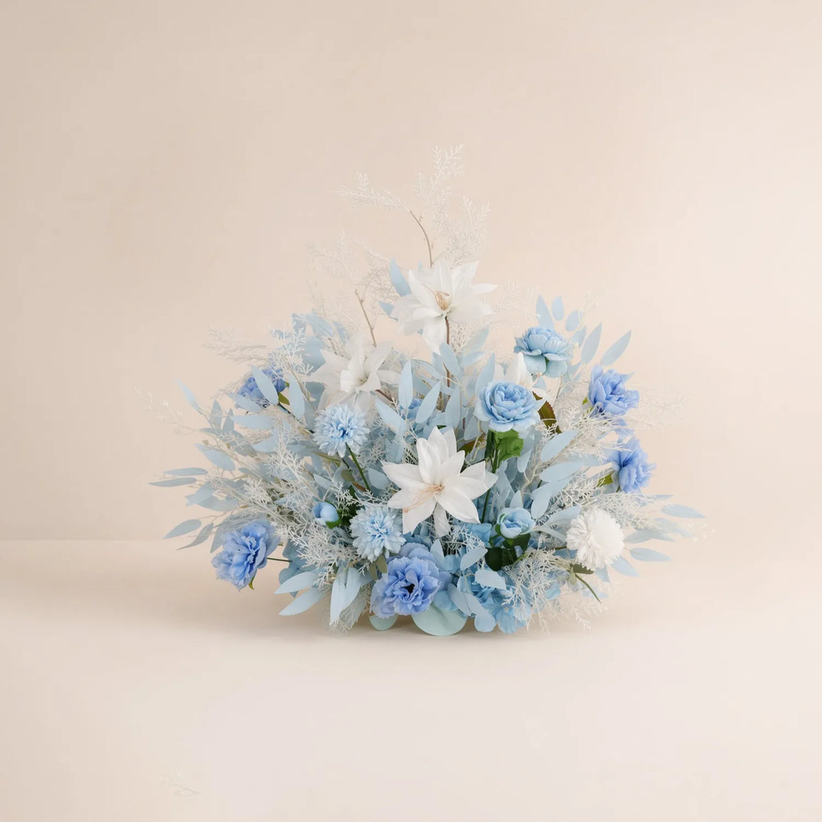 Blue Wedding Decor Set | Horn Arch, Aisle Flowers & Table Centerpieces